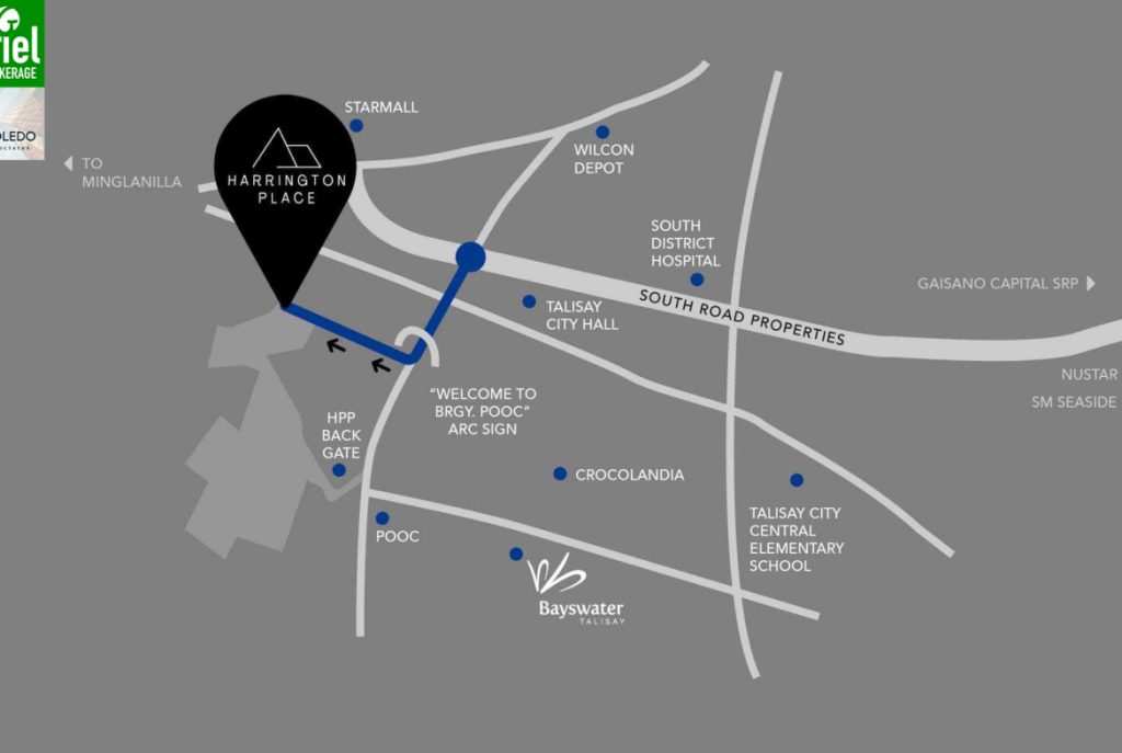 Harrington place pooc Location map