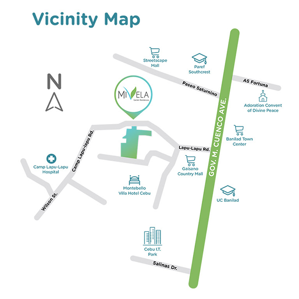 MIVELA GARDEN RESIDENCES- map