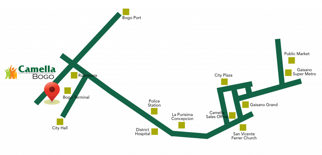 Camella Bogo- map