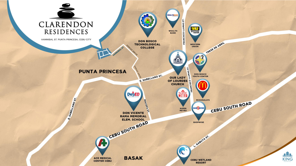 Clarendon Residences- map