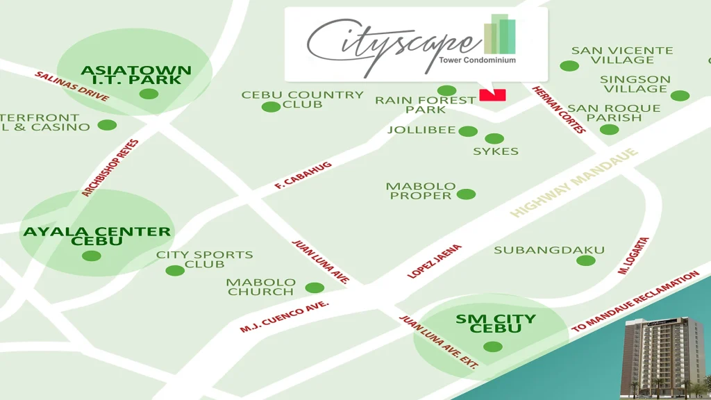 Cityscape Tower 1 Cebu- map