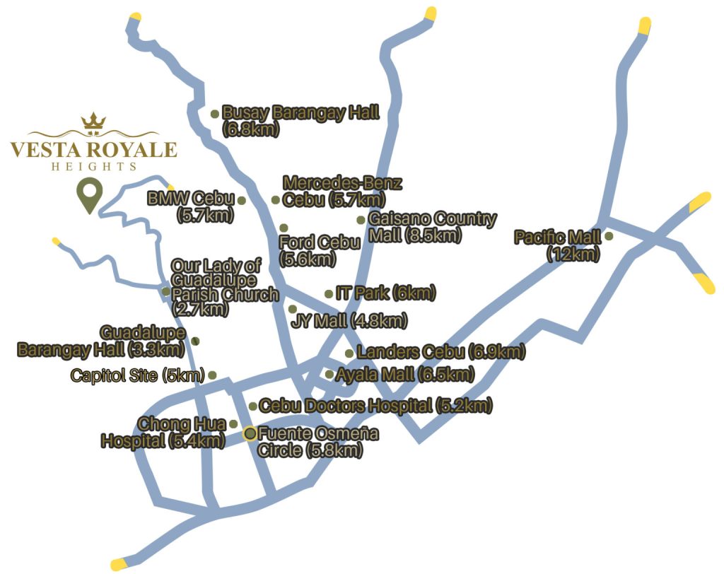 Vesta Royale Heights- location  map
