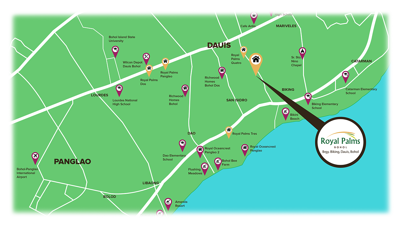 Royal Palms Bohol- map