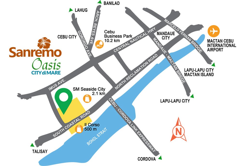 San Remo Oasis- map